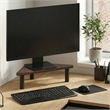 Furinno TURN-N-TUBE 19.6 Wide Triangle Corner Monitor Riser Amber Pine