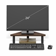 Furinno TURN-N-TUBE 19.6 Wide Triangle Corner Monitor Riser Amber Pine