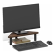 Furinno TURN-N-TUBE 19.6 Wide Triangle Corner Monitor Riser Amber Pine