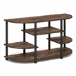 Furinno JAYA 4-Tier Entertainment Center for TV up to 46 Inch Amber Pine