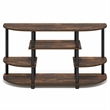 Furinno JAYA 4-Tier Entertainment Center for TV up to 46 Inch Amber Pine