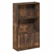 Furinno GRUEN 3-Tier Open Shelf and Doors Bookcase 9.3 x 21.8 x 39.5 Amber Pine