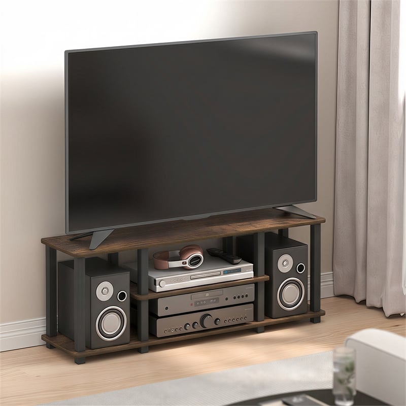 Furinno TURN-N-TUBE 3-Tier Entertainment Center for TVs up to 50
