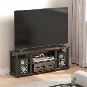 Furinno TURN-N-TUBE 3-Tier Entertainment Center for TVs up to 50&quot Amber Pine