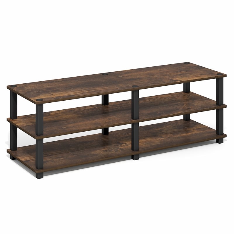 Furinno TURN-N-TUBE 3-Tier Entertainment Center for TVs up to 46