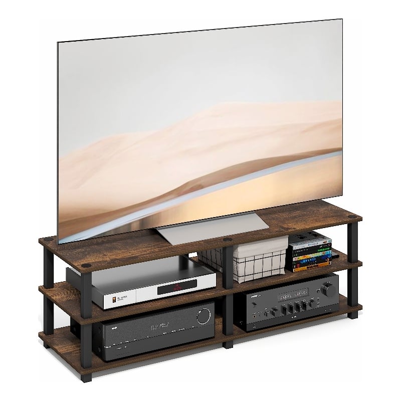 Furinno TURN-N-TUBE 3-Tier Entertainment Center for TVs up to 46
