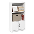 Furinno GRUEN 3-Tier Open Shelf and Doors Bookcase 9.3 x 21.8 x 39.5 White