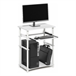 Furinno HOME 23.6 Wide Gaming Desk with Keyboard Tray White