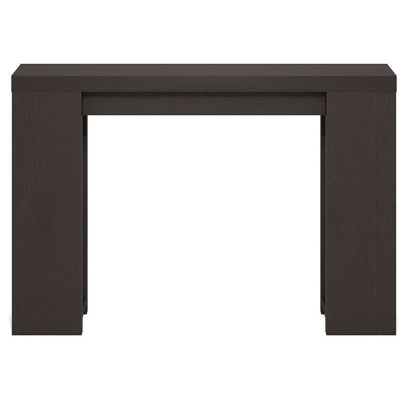 Furinno ARA 47-Inch Narrow Console Table with Bottom Shelf  Black Dark Oak