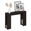 Furinno ARA 47-Inch Narrow Console Table with Bottom Shelf  Black Dark Oak