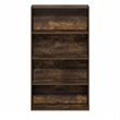 Furinno JAYA 4-Tier Open Shelving Book Shelf 9.5 x 23.6 x 41.9 Amber Pine