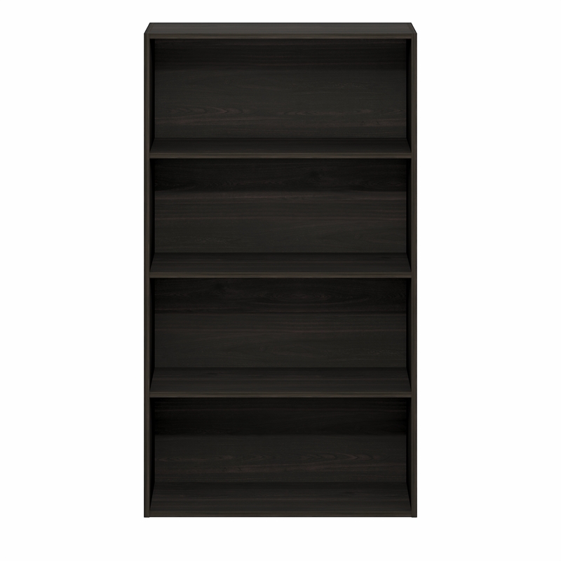 Furinno JAYA 4-Tier Open Shelving Book Shelf 9.5 x 23.6 x 41.9 Espresso