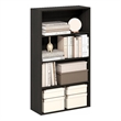 Furinno JAYA 4-Tier Open Shelving Book Shelf 9.5 x 23.6 x 41.9 Espresso