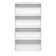 Furinno JAYA 4-Tier Open Shelving Book Shelf 9.5 x 23.6 x 41.9 White