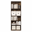 Furinno JAYA 5-Tier Tall Open Shelf Bookcase 9.5 x 24.6 x 71.1 Amber Pine