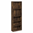 Furinno JAYA 5-Tier Tall Open Shelf Bookcase 9.5 x 24.6 x 71.1 Amber Pine