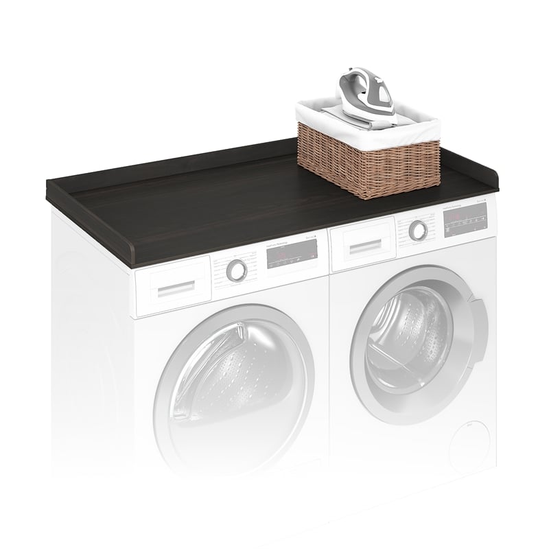 Furinno RAVEL 27.5 D x 54 W Washer Dryer Countertop Edge Rails Espresso