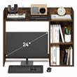 Furinno BASIC 5-Shelf Desktop Hutch Amber Pine