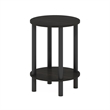 Furinno TURN-N-TUBE 2-Tier Round Tall Narrow Open Shelf Nightstand Espresso