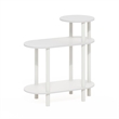 Furinno TURN-N-TUBE 3-Tier Oval Sofa Open Shelf Narrow Nightstand White