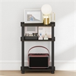 Furinno TURN-N-TUBE 3-Tier Rectangular Narrow Nightstand Espresso