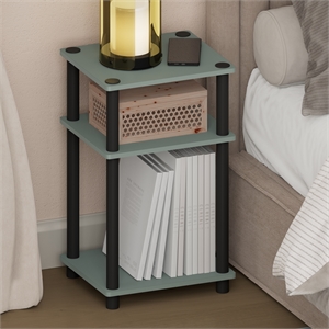 Furinno JUST 3-Tier TURN-N-TUBE Toolless Nightstand Sage Green