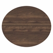 Furinno TIDUR 2-Tier Oval Round Edge Nightstand Columbia Walnut