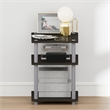 Furinno TURN-N-TUBE 3-Tier Open Shelves Nightstand Side Table Espresso