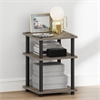 Furinno TURN-N-TUBE 3-Tier Open Shelves Nightstand Side Table French Oak
