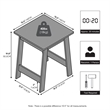 Furinno BEGINNING Square H-Legs Nightstand Easy Assembly Espresso