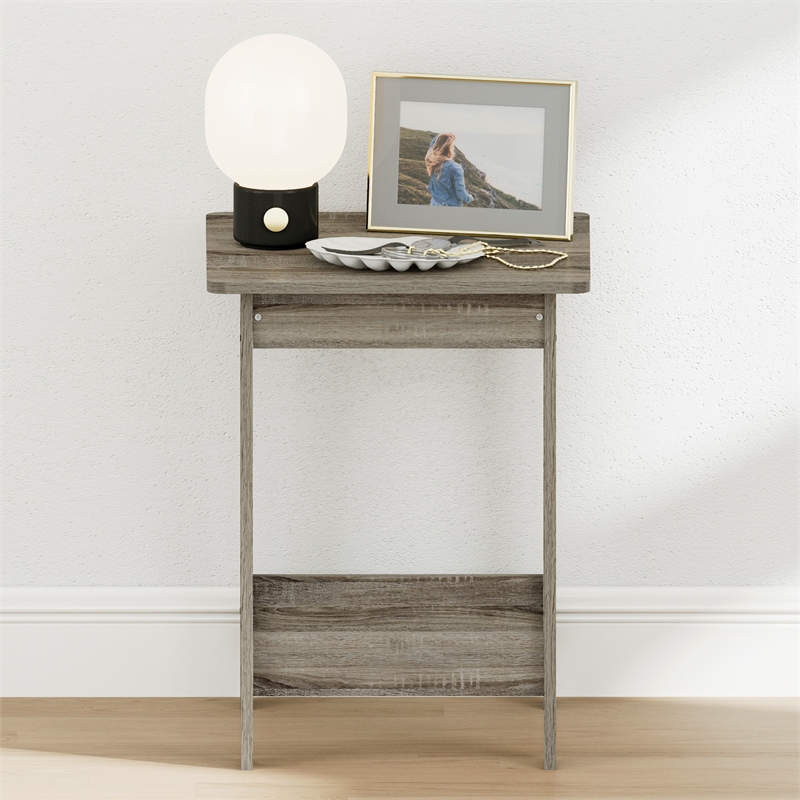 Furinno BEGINNING Square H-Legs Nightstand Easy Assembly French Oak