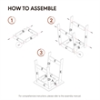 Furinno BEGINNING Square H-Legs Nightstand Easy Assembly French Oak