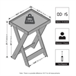 Furinno CLASSIC Square X-Legs Nightstand Removable Tray Top End Table Espresso