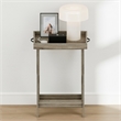 Furinno CLASSIC Square X-Legs Nightstand Removable Tray Top End Table French Oak