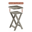 Furinno CLASSIC Square X-Legs Nightstand Removable Tray Top End Table French Oak