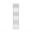 Furinno FULDA 3-Tier Narrow 8-In Width Bookcase 9.3 x 7.9 x 31.5 White