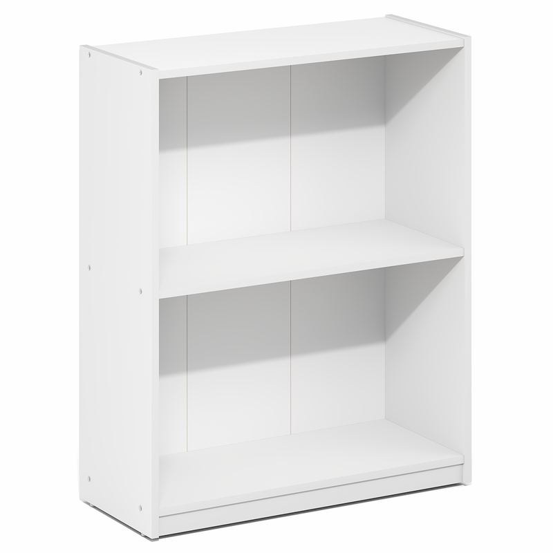 Furinno GRUEN 2-Tier Small Bookcase with Open Shelf 8.3 x 21.8 x 27 White