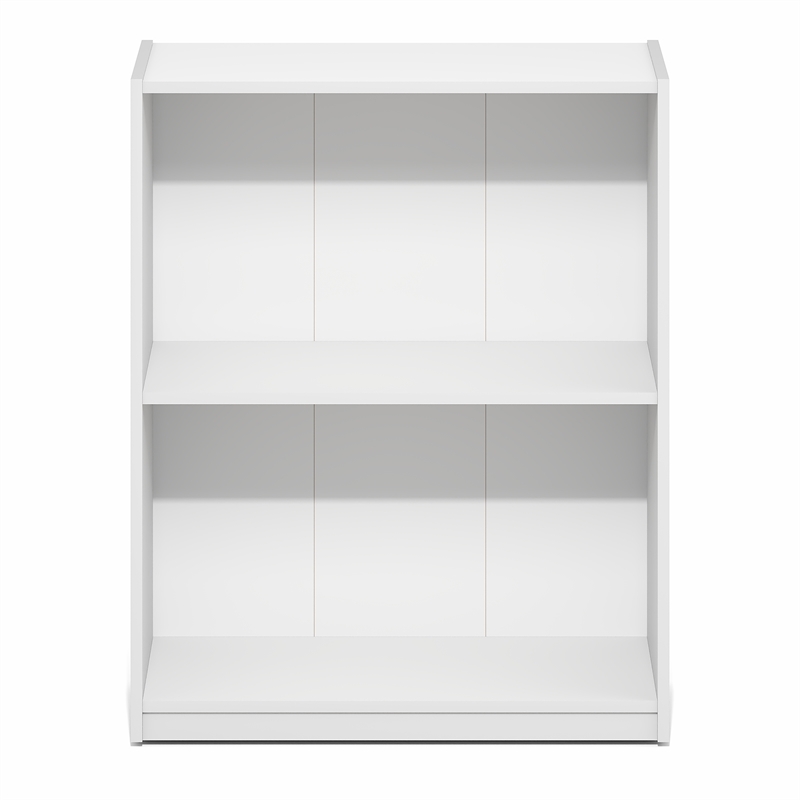 Furinno GRUEN 2-Tier Small Bookcase with Open Shelf 8.3 x 21.8 x 27 White