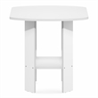 Furinno SIMPLE DESIGN 2-Tier Square Rounded Corner Open Shelves End Table White