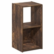 Furinno PELLI 2 Cube 2x1 Bookshelf 12.2 x 11.6 x 24.2 Amber Pine