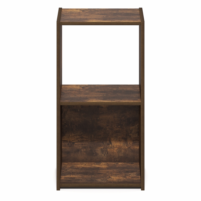 Furinno PELLI 2 Cube 2x1 Bookshelf 12.2 x 11.6 x 24.2 Amber Pine