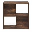 Furinno PELLI 4 Cube 2 x 2 Bookshelf  11.6 x 24.2 x 24.2 Amber Pine