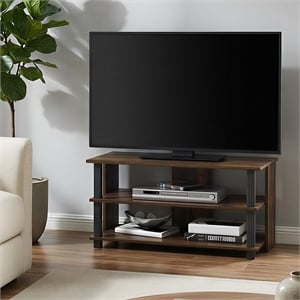 Furinno SULLY 3-Tier Entertainment Center for TV up to 40 Inch Amber Pine