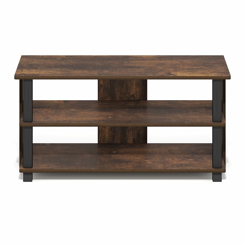 Furinno SULLY 3-Tier Entertainment Center for TV up to 40 Inch Amber Pine