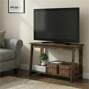 Furinno BEGINNING 2-Tier Entertainment Center for TV up to 36 Inch Amber Pine