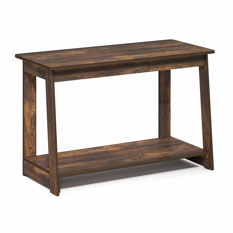 Furinno BEGINNING 2-Tier Entertainment Center for TV up to 36 Inch Amber Pine