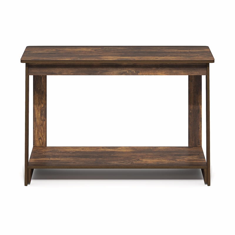 Furinno BEGINNING 2-Tier Entertainment Center for TV up to 36 Inch Amber Pine