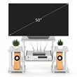 Furinno TURN-N-TUBE 6 Open Shelf Entertainment Center for TV up to 32 Inch White