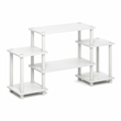 Furinno TURN-N-TUBE 6 Open Shelf Entertainment Center for TV up to 32 Inch White