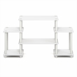 Furinno TURN-N-TUBE 6 Open Shelf Entertainment Center for TV up to 32 Inch White
